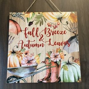 Fall Breeze & Autumn Leaves Decorative Wall Hanging